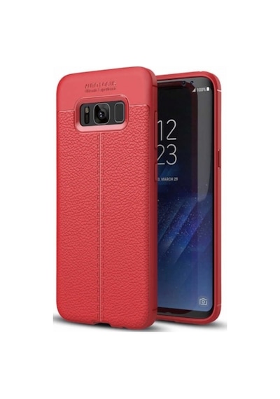 Samsung Galaxy Uyumlu S8 Deri Görünümlü Lux Niss Silikon Kilif 457122648