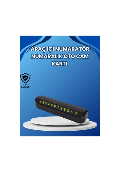 Fosforlu Araç İçi Park Numaratörü Gece Görünümlü Şık Çözüm - Hs08377509-2321