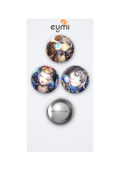 Honkai Star Rail Oyunu Cipher Oyun 3'lü Metal Rozet Seti 58mm İğneli Buton Çanta Yaka Rozeti Çok Renkli