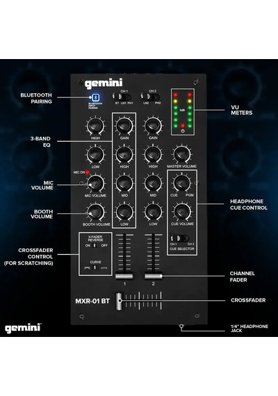 Mxr-01bt 2-kanal Bluetooth Destekli Dj Mikser