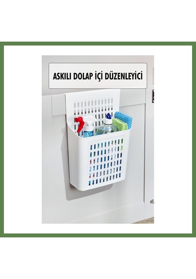 Bezos Askılı Dolap Içi Düzenleyici & Sepet Raf Organizeri & Çok Amaçlı Düzenleyici & Deterjanlık Şampuanlık Hb006 Çok Renkli