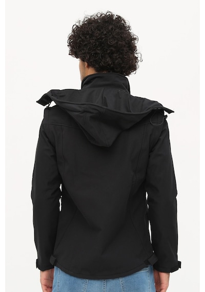 Uniprom Taktikal Softshell Mont Kollar Ve Kapşon Çıkabilir Erkek Siyah