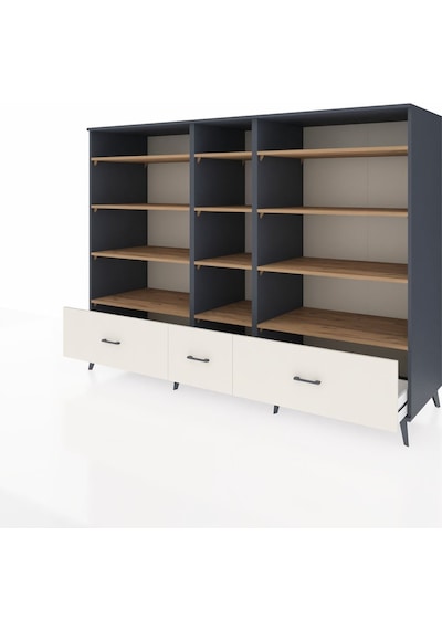 Kronos Dolap 12 Raflı 3 Çekmeceli 220x59x163 Antrasit-çam/aytaşı Atlas Çam/aytası - Antrasıt Kronos Dolap 12 Raflı 3 Çekmeceli 220x59x163 Antrasit-çam/aytaşı Atlas Çam/aytası - Antrasıt