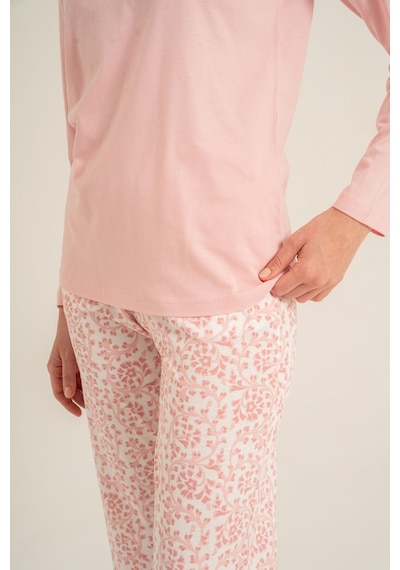 Pierre Cardin Most Wonderful Time Of The Year Kadın Pembe Uzun Kol Pijama Takım Pc9269-s-v2 Pc9269-s-v2