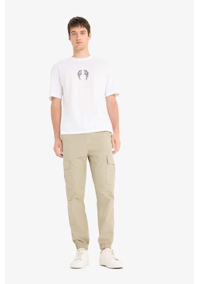 Defacto %100 Pamuk Regular Kargo Cepli Yazlık Jogger Paraşüt Pantolon E2181ax25smkh488 Haki