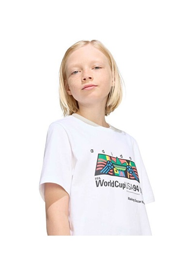 Adidas Lo Gfx T Shirt Çocuk Günlük Tişört Kd7878 Beyaz