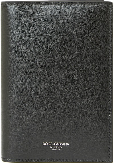Dolce & Gabbana Dolce&gabbana Black Calfskin Passport Holder Siyah