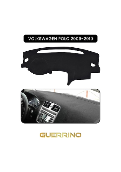 Volkswagen Polo 2009-2019 Torpido Koruma Halısı Siyah Kenar