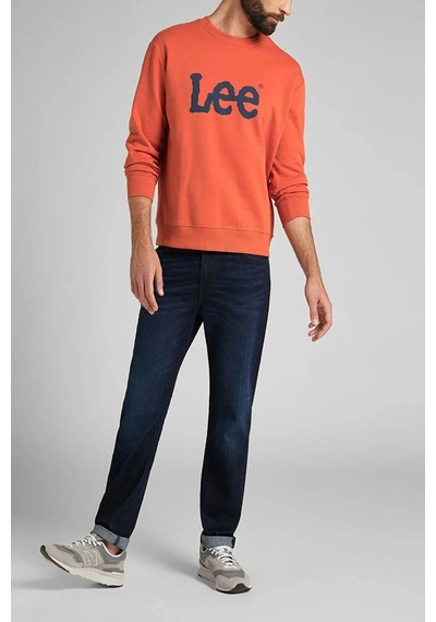 Lee Regular Fit Normal Kesim %100 Pamuk Sıfır Yaka Sweatshirt Turuncu