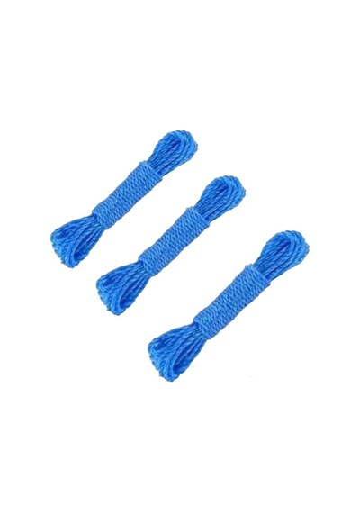 3 Adet 10 Metre Çamaşır Ipi Plastik Mavi Tr Diğer