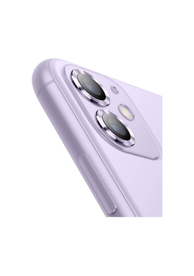 Buff Apple Uyumlu iPhone 11 / 12 / 12 Mini Kamera Metal Lens Koruyucu Mor