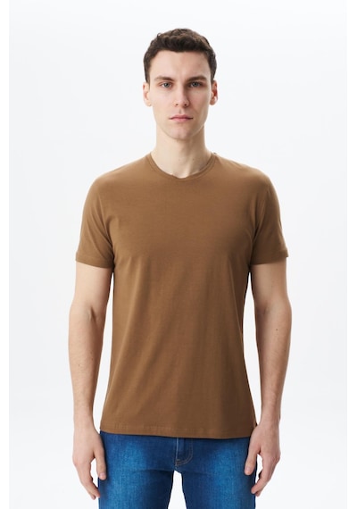 AR-MA Arma Erkek Regular Fit Basic Süprem Bisiklet Yaka Tişört Y29344453002 Kahverengi