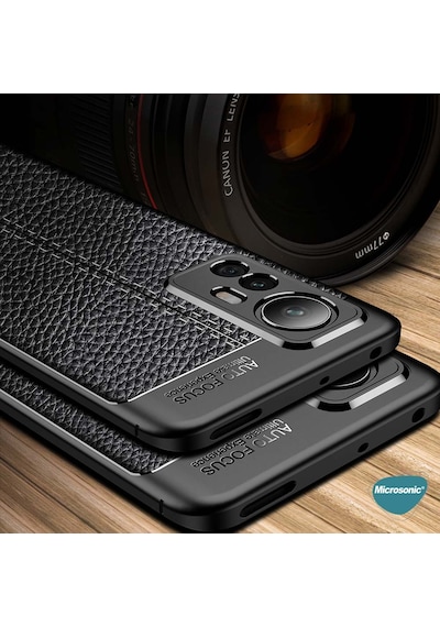 Microsonic Xiaomi Mi 12 Kılıf Deri Dokulu Silikon