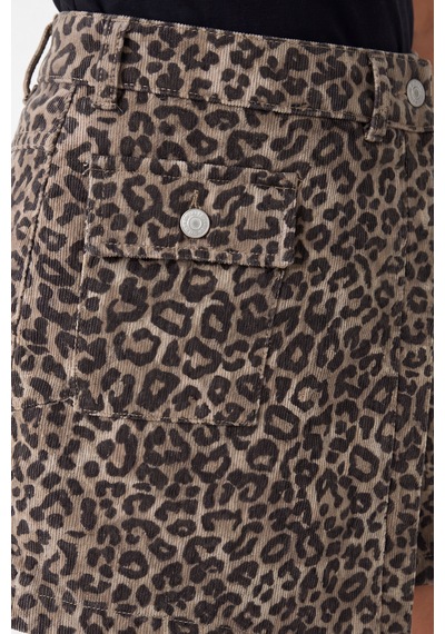 Joy Kids Kız Çocuk Leopar Desen %100 Pamuk Şort Etek 8-11yaş