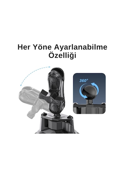 Djı360 Insta360 X5-4-3-2 Uyumlu Araç Vantuzlu Bağlantı Adaptörü 25mm Toplu