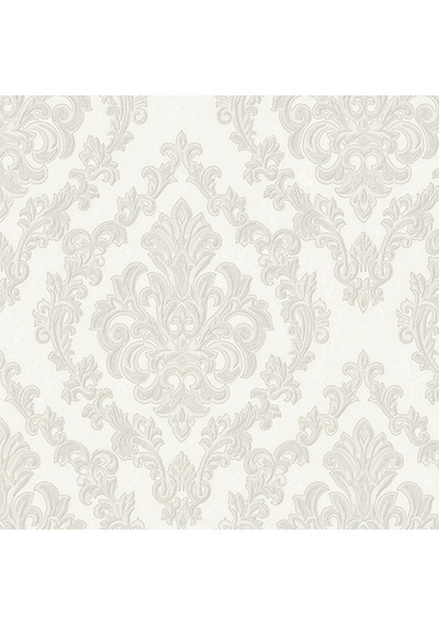 Adawall Zengin Damask Desen Duvar Kağıdı Rococo 1405-1/15, Açık Krem, 1.06x15.6m - 16.5m²