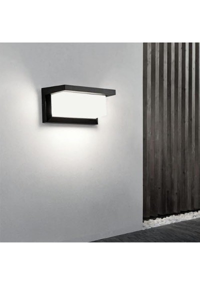 Bahçe Aydınlatması Led Işık 12w Led Aydınlatma Zita Ultra Şapkalı Bahçe Duvar Aplik Su Geçirmez Beyaz Işık - 6500k Diğer