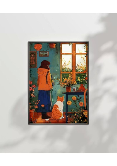 Çerçevesiz Poster Doğal Işık Ve Çiçekler