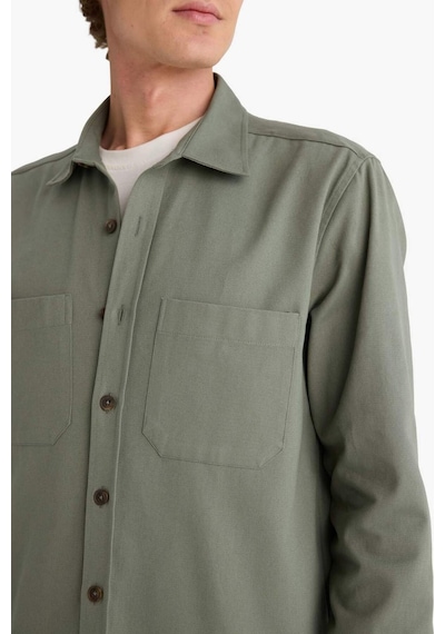Defacto Regular Fit Polo Yaka Gabardin Uzun Kollu Gömlek G5341ax25wnkh430 Haki-kh430 Defacto Regular Fit Polo Yaka Gabardin Uzun Kollu Gömlek G5341ax25wnkh430 Haki-kh430
