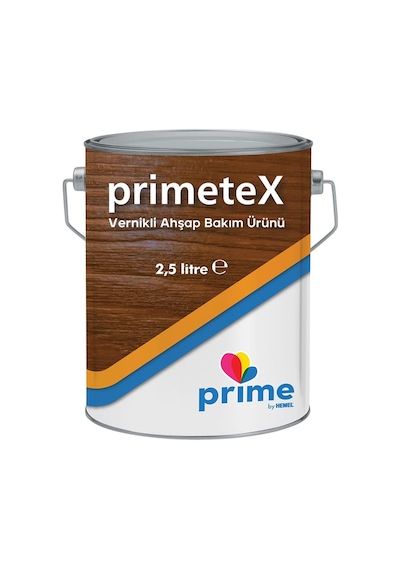 Primetex Solvent Bazlı Yarı Şeffaf Vernikli Ahşap Koruyucu 2.5 L