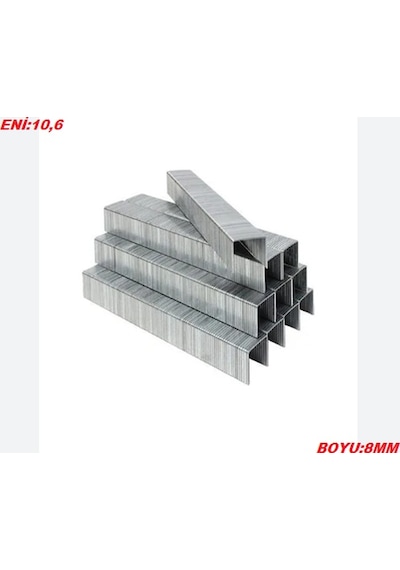 Ark 10,6mm Zımba Teli Boy 8mm Mekanik Zımba Tabanca Teli En 10,6mm 5000 Adet İadesiz
