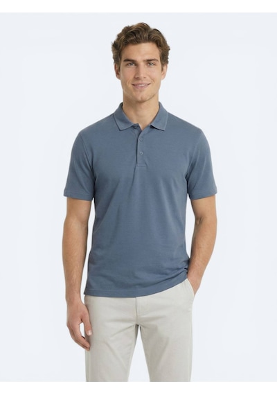 Kip İndigo Düz T-shirt