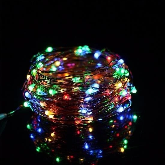 Aklow Pilli Renkli Peri Led Işık Dekoratif Aydınlatma 5 Metre Rgb Led Çoklu Renk