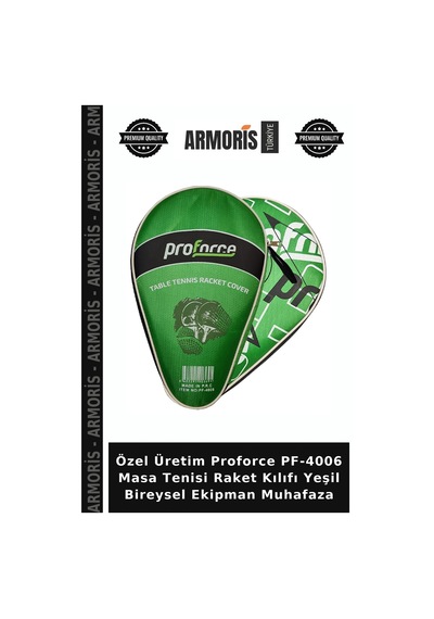 Özel Üretim Proforce Pf-4006 Masa Tenisi Raket Kılıfı Yeşil Bireysel Ekipman Muhafaza