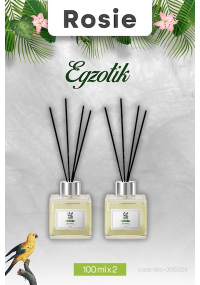 2 Adet Egzotik Rosie Çubuklu Oda Kokusu 100 Ml Fresh