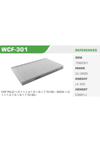 Winkel Wcf-301 Palio Albea Polen Filtresi
