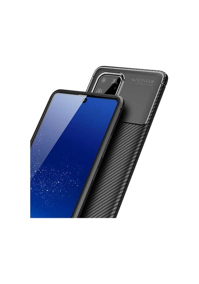 Samsung Galaxy Uyumlu A91 (S10 Lite) Kılıf Karbon Silikon Case