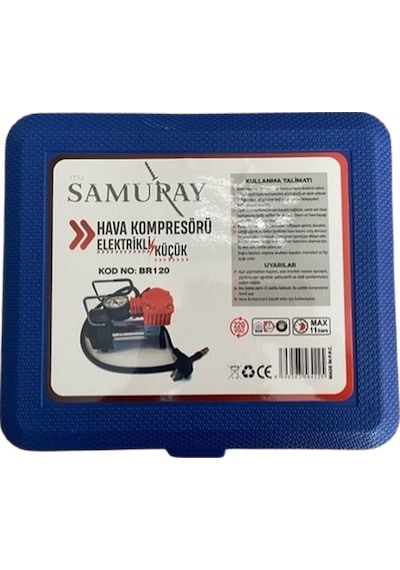Samuray BR120 220 V Mini Güçlü Tek Hava Kompresör
