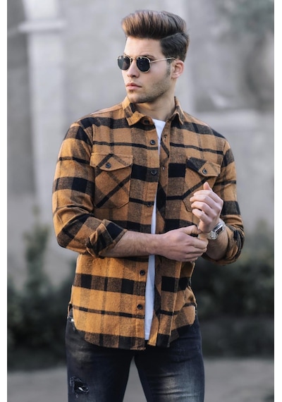 Madmext Madmext Camel Oduncu Gömlek 4950 Camel Madmext Madmext Camel Oduncu Gömlek 4950 Camel