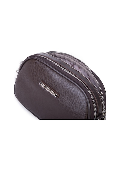 Nas Bag Kadın Mini Çapraz Çift Gözlü Çanta Kahve Victoria