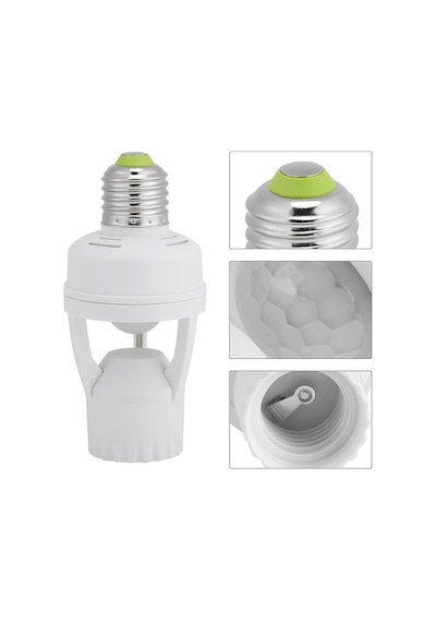 Parcbeny 24272 360 Pır Hareket Sensörlü E27 Lamba Duy Uyumlu Adaptörü Zaman Ayarlı Ac 100v-240v 60w Max