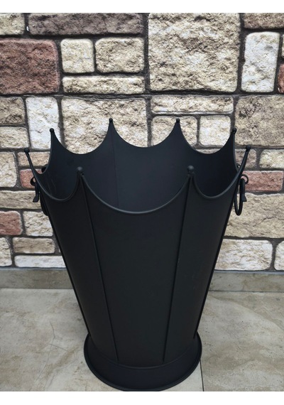 Flame Stove Fs-8193m Mat Siyah Oval Odun Kovası