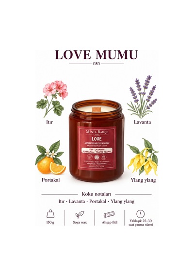 Aromaterapi Soya Mum - Love Aşk 150 Gr Beyaz