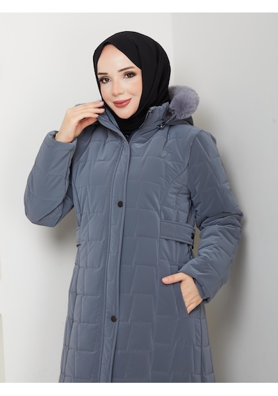 Eslemnur Nova Kumaş Şişme Mont 135cm Füme