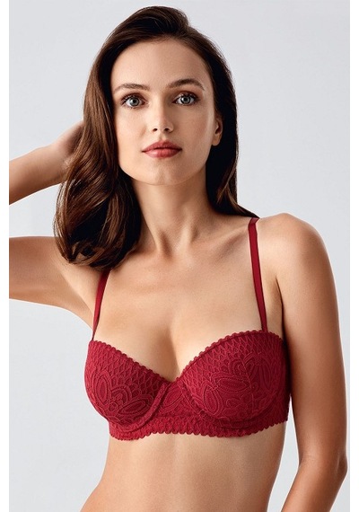 New Bra 33-8355 Destekli Sütyen bordo
