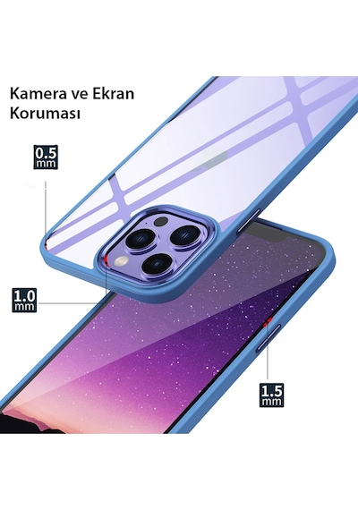 Newface Apple iPhone Uyumlu 14 Pro Max Kılıf Power Silikon Semeglbl - 91 - Rose