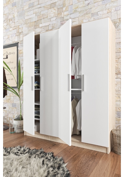 Ae-1059 Milano Beyaz Sonomo 4 Kapaklı Gardırop 11 Raflı 2 Askılık Ae-1059 Milano Beyaz Sonomo 4 Kapaklı Gardırop 11 Raflı 2 Askılık
