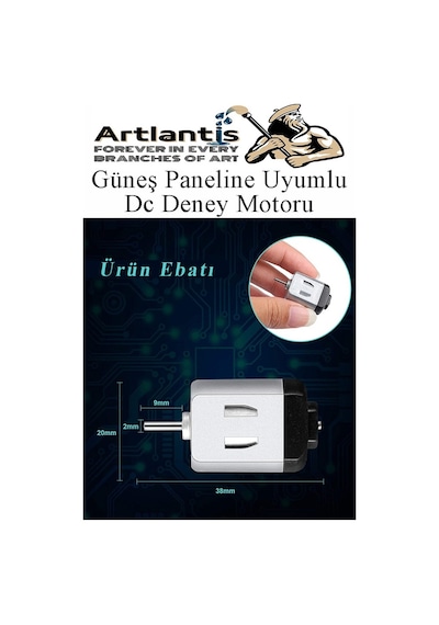 Mini Solar Motor 1 Adet Varistor Dc Motor Güneş Paneline Uyumlu Motor 3 Volt Deney Okul Proje Hobi Yüksek Devirli
