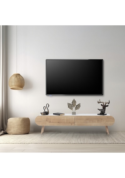 Flora Dia Dekoratiif Tv Ünitesi Beyaz Meşe