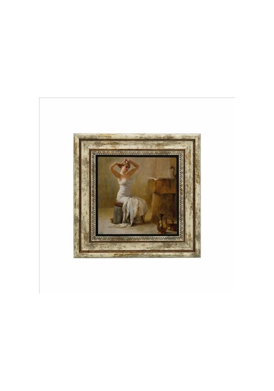 Banyo Sonrası Theodore Jacques Ralli, 1901 Baskılı Taş Tablo 25x25