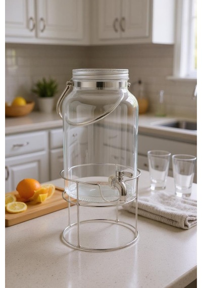 Bambum Crystal - Metal Standlı Cam Sebil 6l