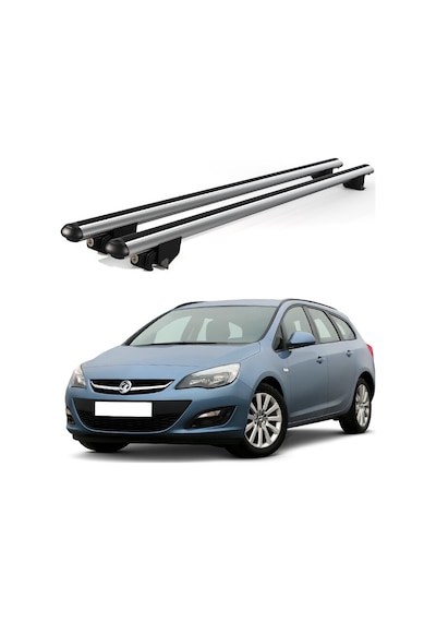Kanca Astra J Kombi 2010-2015 Uyumlu Gri Kilitli Ara Atkı 110cm Port Bagaj Tavan Barı
