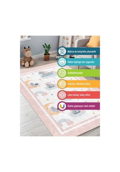 Dijital Baskılı Pamuk Tabanlı Çocuk Halısı Kaymaz, Yumuşak, Makinede Yıkanabilir Çok Renkli 795159673 Çok Renkli Dijital Baskılı Pamuk Tabanlı Çocuk Halısı Kaymaz, Yumuşak, Makinede Yıkanabilir Çok Renkli 795159673 Çok Renkli