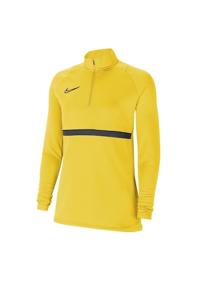 Nike Academy Dri Fit Half Zip Kadın Sarı Dik Yaka Sweatshirt Sarı
