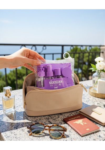 Seyahat Bakım Seti 5 Parça 30ml Sızdırmaz Şeffaf Kapaklı Diğer