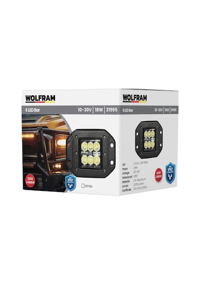 Led Arka Tampon Off-road Lambası Beyaz Gömme Bağlantılı 10/30v E-belgeli 18w 31995